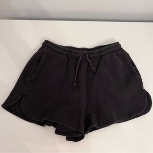 Black brandy melville waffle shorts - one size fits all